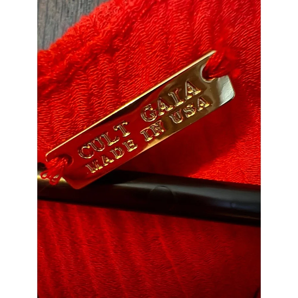 Cult Gaia Red Artemisia Open Back Ring Detail Maxi Dress Womens Medium - Picture 4 of 6